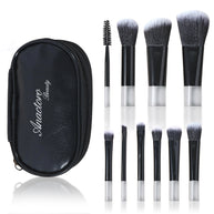 Travel Makeup Brushes Set - 10 Mini Brushes