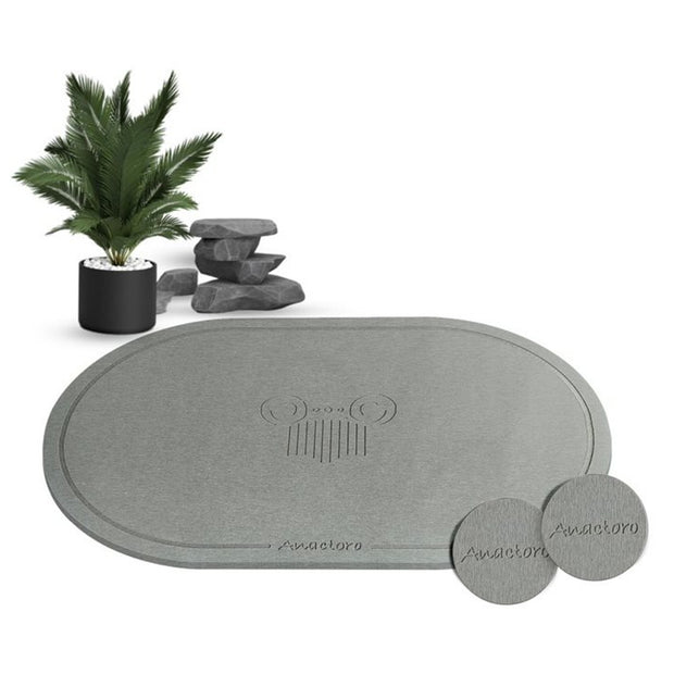 Absorbent Diatomite Stone Bathmat from Anactoro store 23.6 inches x 15.3 inches