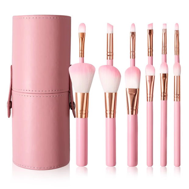 12 pieces multi-functional makeup brush set and large-capacity covered storage bucket