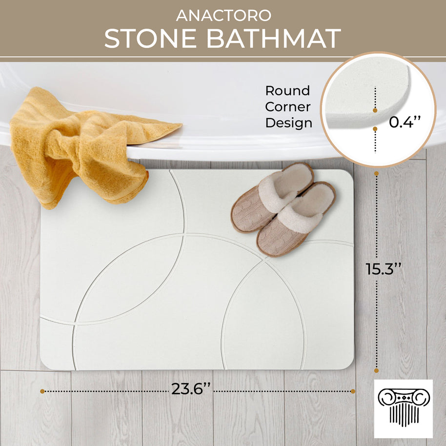 Absorbent Diatomite Stone Bathmat