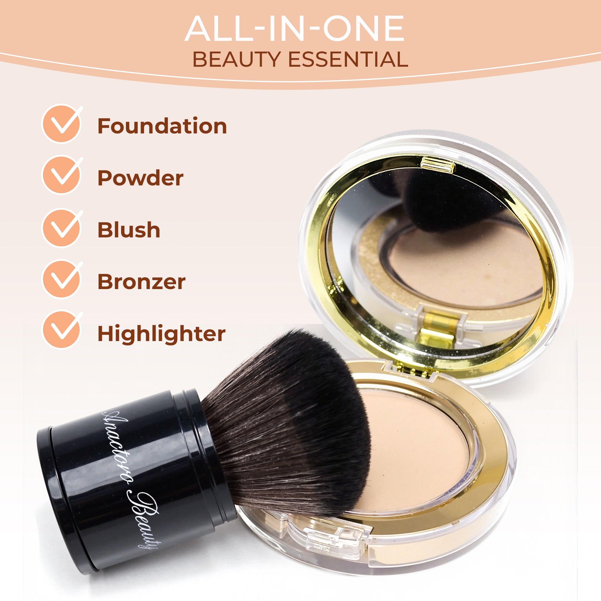 Retractable Kabuki Makeup Brush