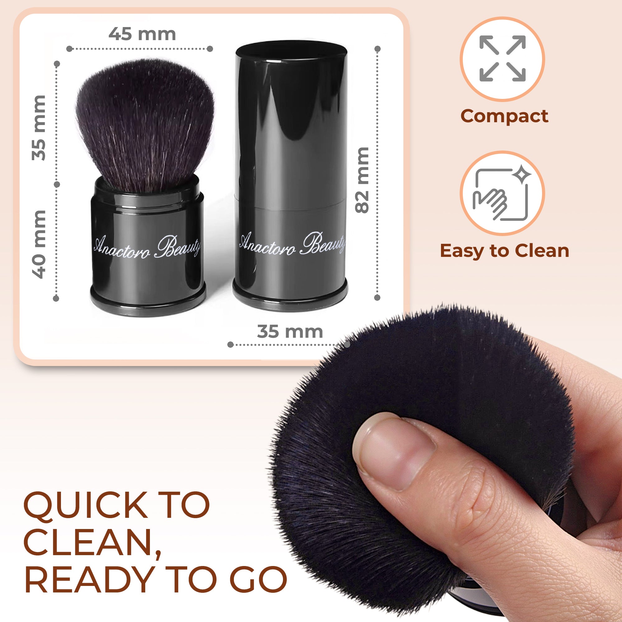 Retractable Kabuki Makeup Brush