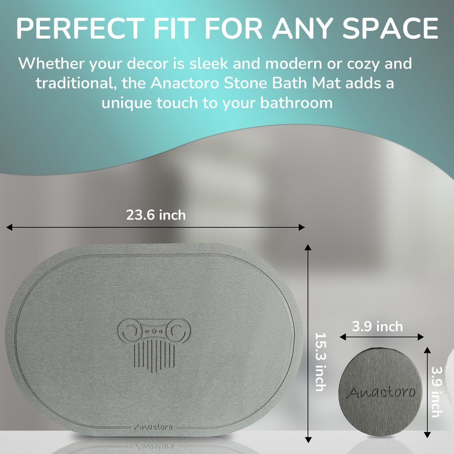 Absorbent Diatomite Stone Bathmat