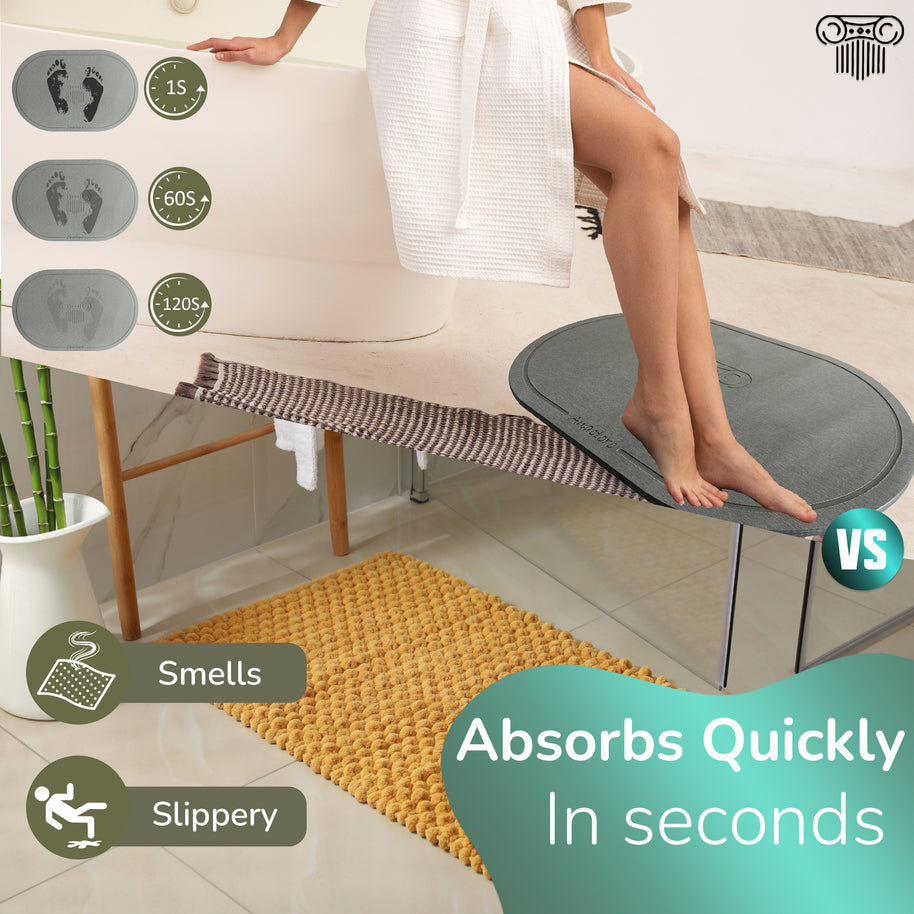 Absorbent Diatomite Stone Bathmat