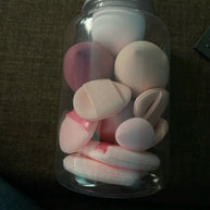 Makeup sponge set, 14 pieces, beauty preparation sponge, makeup set, foundation sponge, makeup tools and storage box