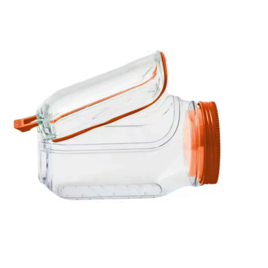 1-piece salad box with side opening, practical lunch box with herb compartment, suitable for office and travel