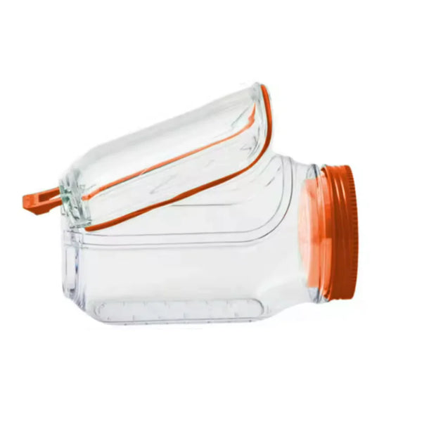 1-piece salad box with side opening, practical lunch box with herb compartment, suitable for office and travel