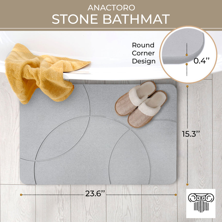 Absorbent Diatomite Stone Bathmat