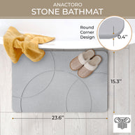 Absorbent Diatomite Stone Bathmat