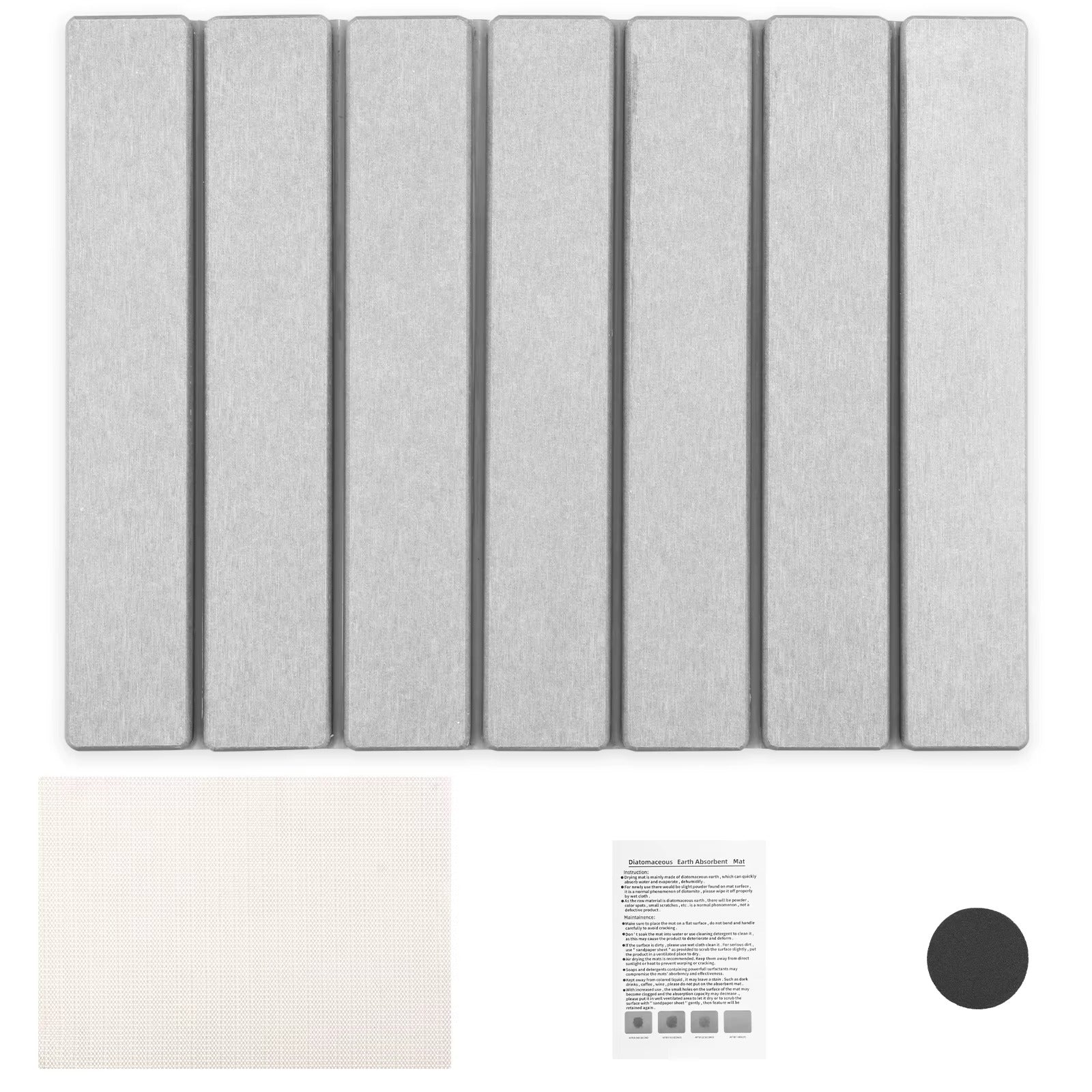 Kitchen Drying Mat Foldable Stone Dish Absorbent Drying Mat Nonslip Drying Pad Coffee Dish Drainer Mat Stone Kitchen Accessories