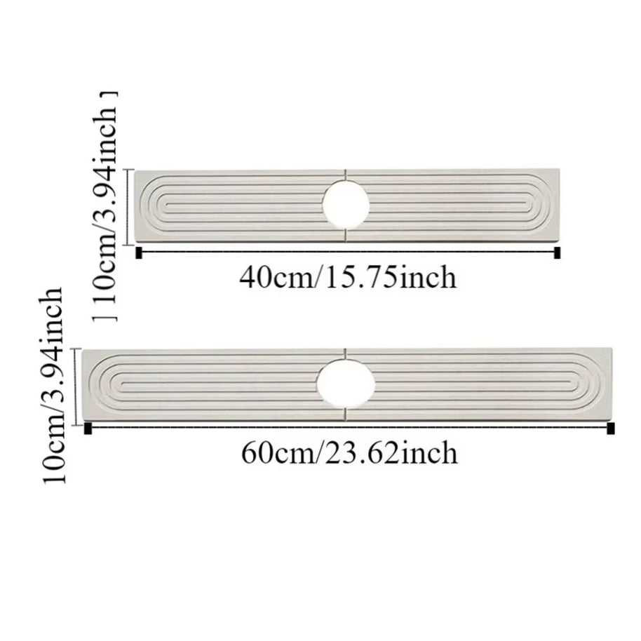 Super Absorbent Fast Drying Faucet Mat Diatom Mud Reusable Faucet Drain Pad Non-Slip Moisture-proof Counter Protector