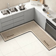 Diatomaceous earth kitchen mat L-shaped non-slip mat shower room doormat absorbent mat household doormat