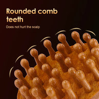 Sandalwood Massage Comb Finger Ring Comb Head Meridian Comb Scalp Massager Anti-Static Wooden Brush Guasha Tool for Full Body