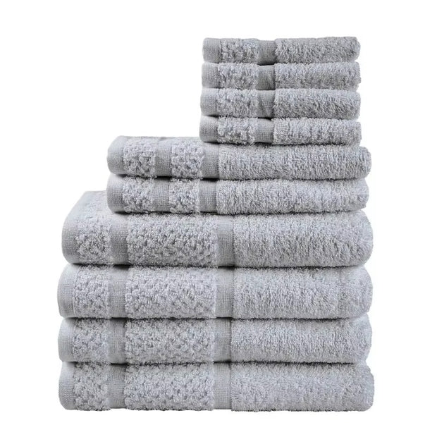 10 Piece Towel Set with Upgraded Softness & Durability