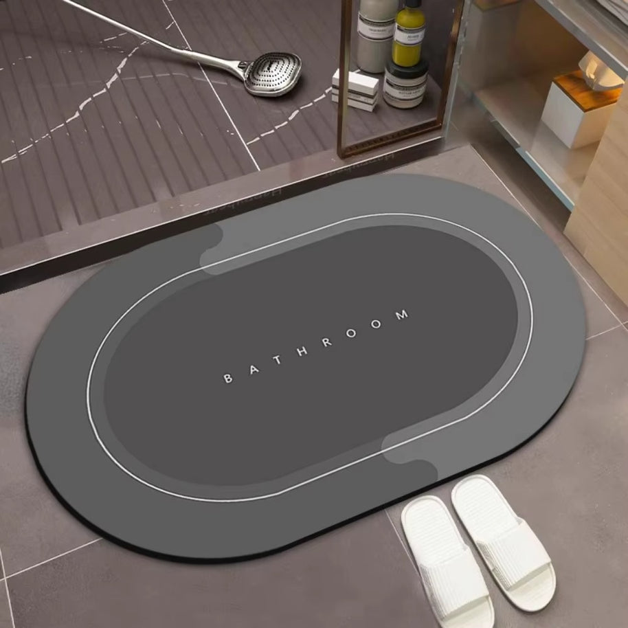Bathroom Anti Slip Quick Dry Rug Cat Pattern Absorbent Wear Resistant Easy Clean Bath Mat Home Decor