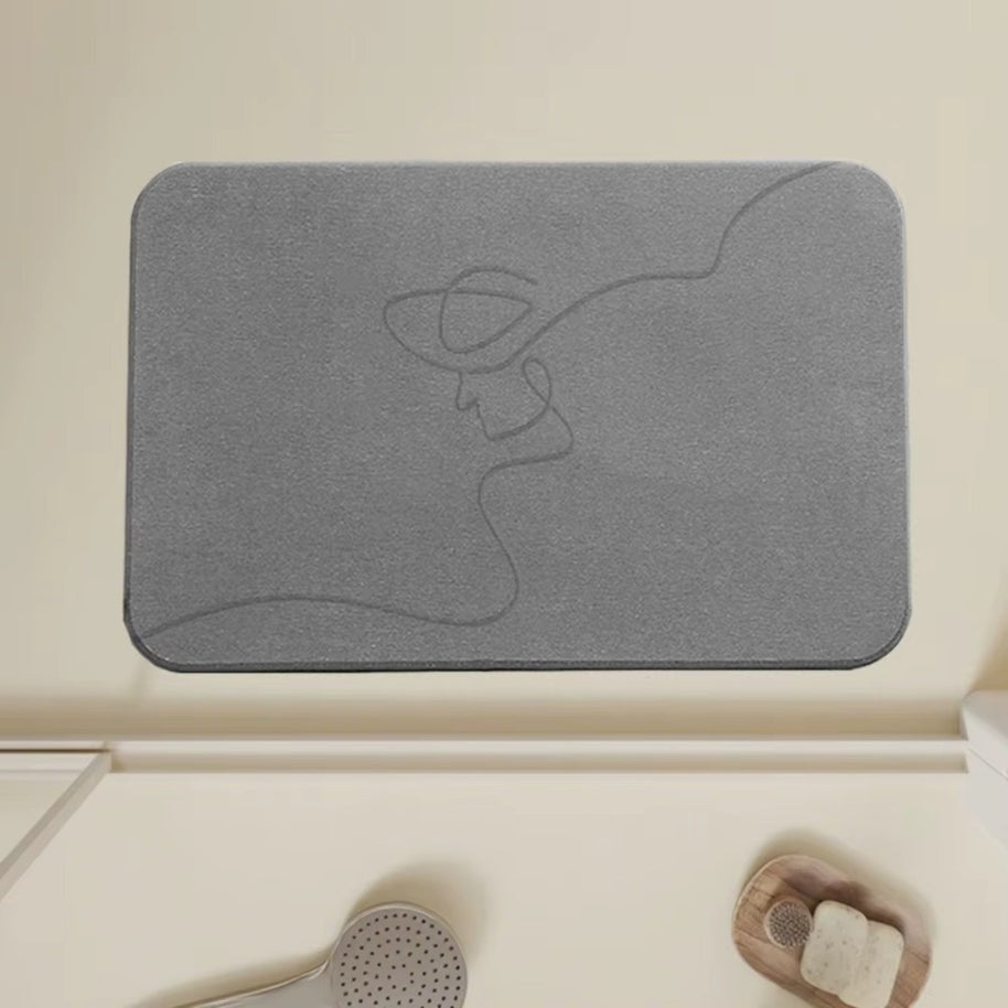 Indoor Diatomite Stone Bath Mat Diatom Mud Soft Mat Water Absorption Quick Drying Diatomite Stone Shower Mat Entryway Rugs