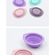Silicone Makeup Brush Cleaner Folding Powder Puff Cleaning Bowl Eyeshadow Brushes Washing Soft Mat Beauty Tools Scrubber Box