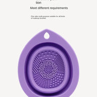 Silicone Makeup Brush Cleaner Folding Powder Puff Cleaning Bowl Eyeshadow Brushes Washing Soft Mat Beauty Tools Scrubber Box