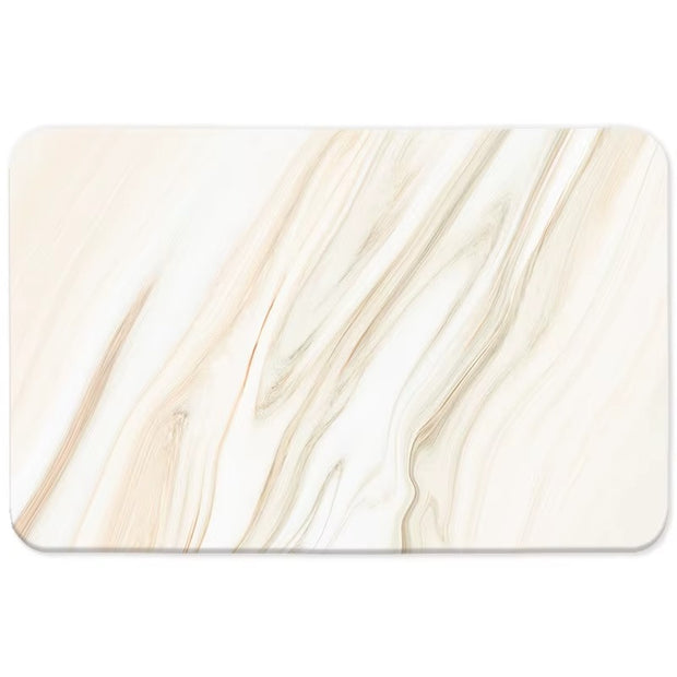 Diatomite Carpet Home Decor Bathroom Porch Imitation Marble Texture Absorbent, Non-Slip And Dirt-Resistant, Easy To Clean