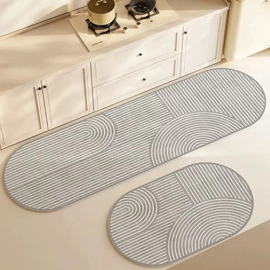 Super Absorbent Kitchen Floor Mat Long Diatomite Kitchen Rug Soft Washable Carpets Anti Slip Bathroom Entrance Doormat