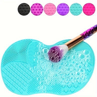 Handheld Silicone Makeup Brush Cleaning Pad - Gentle Makeup Brush Deep Cleaning, Portable Cleaning Tool with Suction Cup
