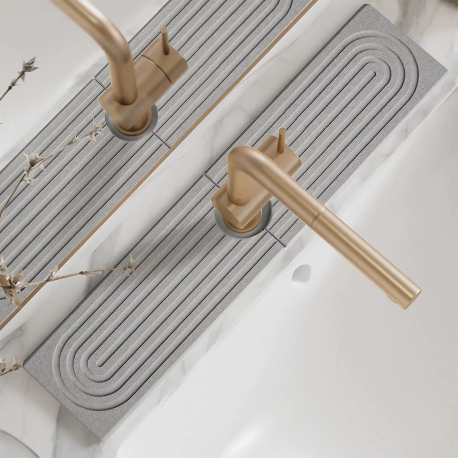 Super Absorbent Fast Drying Faucet Mat Diatom Mud Reusable Faucet Drain Pad Non-Slip Moisture-proof Counter Protector