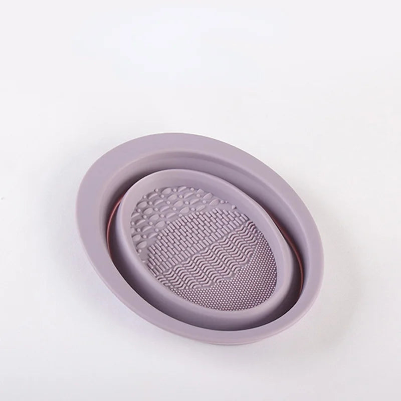 Silicone Makeup Brush Cleaner Bowl Foldable Clean Mat Cosmetic Foundation Eyeshadow Powder Brushes Cleaner Tools Makeup Supplies