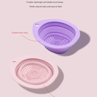 Silicone Makeup Brush Cleaner Folding Powder Puff Cleaning Bowl Eyeshadow Brushes Washing Soft Mat Beauty Tools Scrubber Box