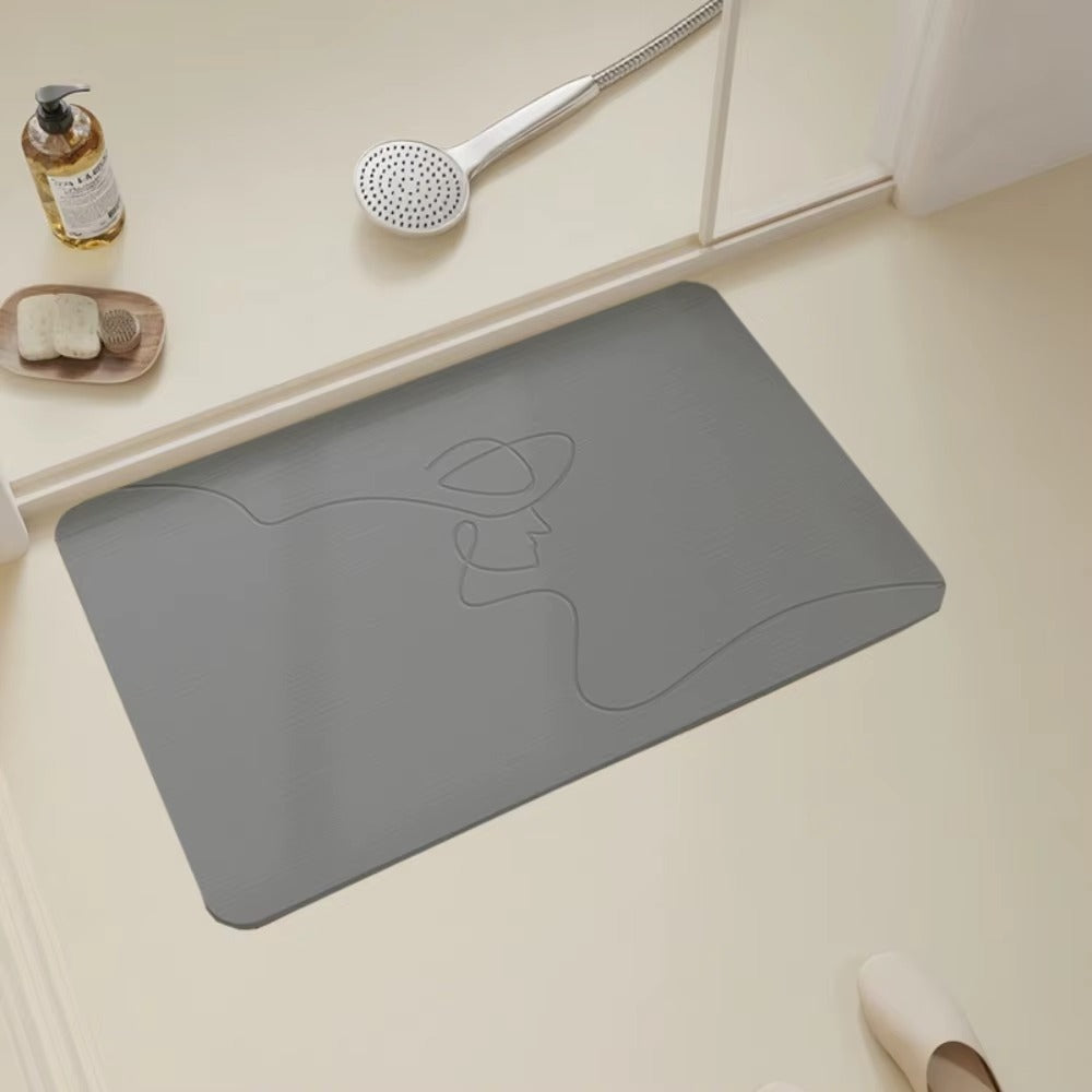 Indoor Diatomite Stone Bath Mat Diatom Mud Soft Mat Water Absorption Quick Drying Diatomite Stone Shower Mat Entryway Rugs