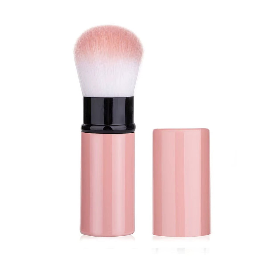 1pc Retractable Brush Makeup Brush Powder Blusher Powder Brush Mini Multi-function Portable With Aluminum Handle