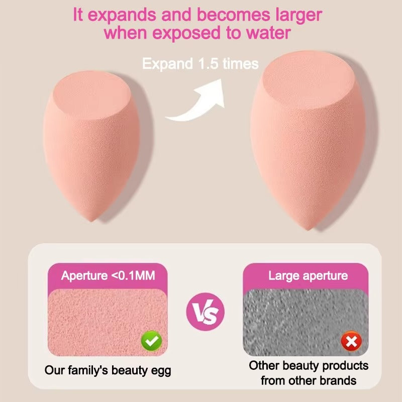 Makeup sponge set, 14 pieces, beauty preparation sponge, makeup set, foundation sponge, makeup tools and storage box