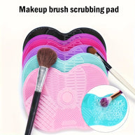 Handheld Silicone Makeup Brush Cleaning Pad - Gentle Makeup Brush Deep Cleaning, Portable Cleaning Tool with Suction Cup