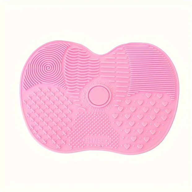 Handheld Silicone Makeup Brush Cleaning Pad - Gentle Makeup Brush Deep Cleaning, Portable Cleaning Tool with Suction Cup