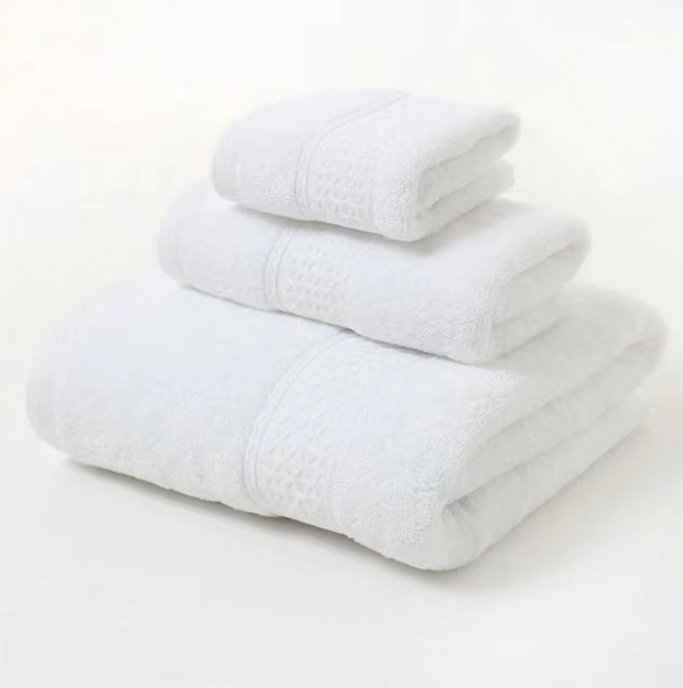 3pcs Luxurious Cotton Towel Set Ultra Soft Highly Absorbent Includes 1 Bath Towels 1 Hand Towels 1 Washcloths For Home Bathroom