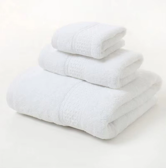 3pcs Luxurious Cotton Towel Set Ultra Soft Highly Absorbent Includes 1 Bath Towels 1 Hand Towels 1 Washcloths For Home Bathroom