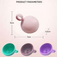 Silicone Cosmetic Brush Cleaning Bowl Efficient & Portable & Reusable Makeup Brush Cleaning Cup  Makeup Egg Wash Tool