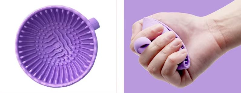 Silicone Cosmetic Brush Cleaning Bowl Efficient & Portable & Reusable Makeup Brush Cleaning Cup  Makeup Egg Wash Tool