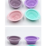 Silicone Makeup Brush Cleaner Folding Powder Puff Cleaning Bowl Eyeshadow Brushes Washing Soft Mat Beauty Tools Scrubber Box