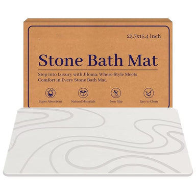 Bath Mat Diatomite Stone Mats for Bathroom NonSlip Diatomaceous Earth Shower Mat Super Absorbent Bathroom Floor Mat Natural Easy